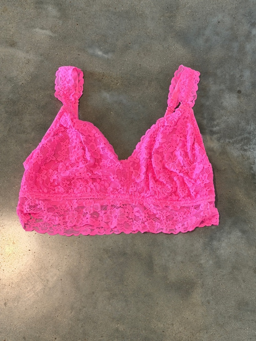 No Boundaries Hot Pink Lace Bralette